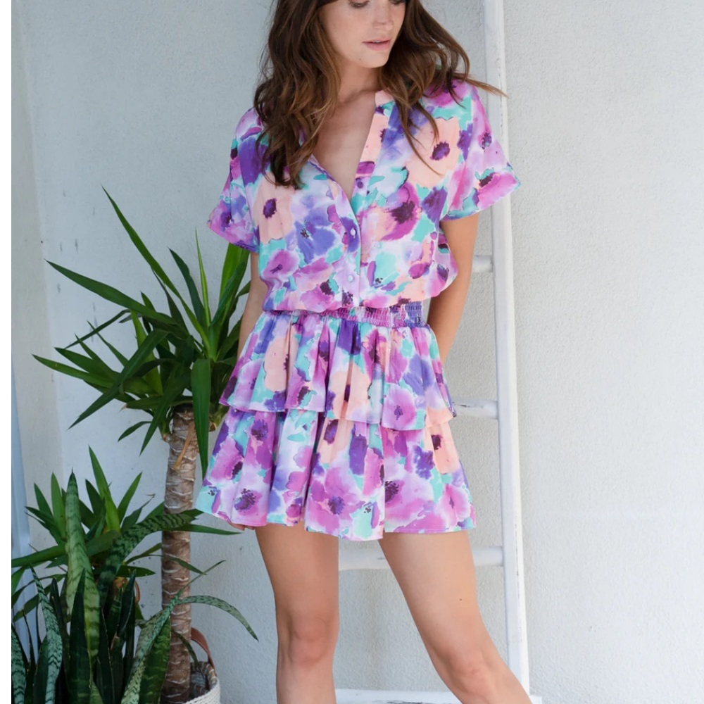 BTFL-Life floral dress- D1287-RC- large